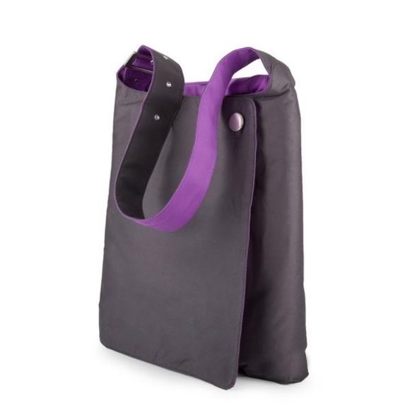 Gray-Purple Tote, perfect for iPad/Notebook/Kindle - Picture 1 of 5